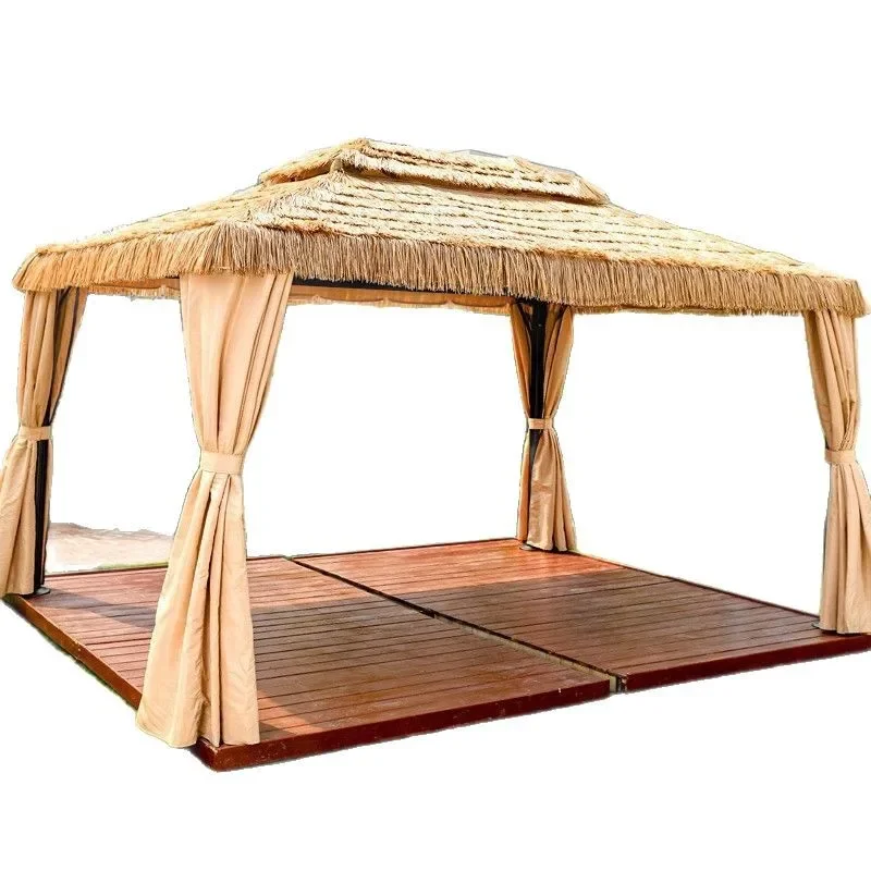 DSA thatched pavilion, aluminum alloy four-corner cabin, outdoor homestay, outdoor sunshade, garden pavilion, courtyard villa