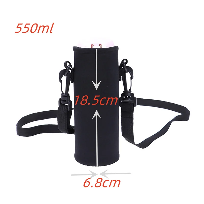 1pc 420-1500ML Sport Wasser Flasche Fall Isolierte Tasche Neopren Beutel Halter Hülse Abdeckung Träger für Becher flasche Tasse mit Riemen – Detail 8