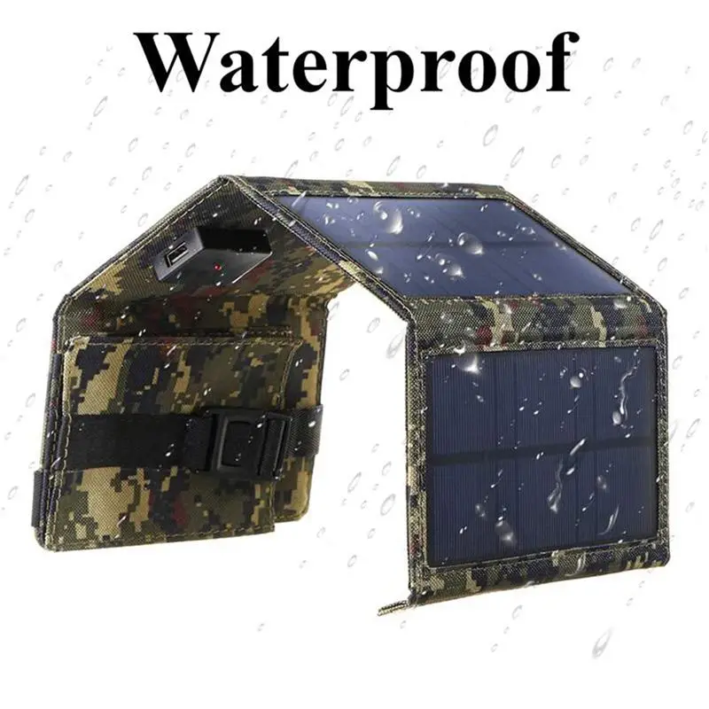 A74E-2X Foldable Solar Panel Solar Cell With USB Output Solar For Camping Cell Phone Tablet Devices Power Bank B