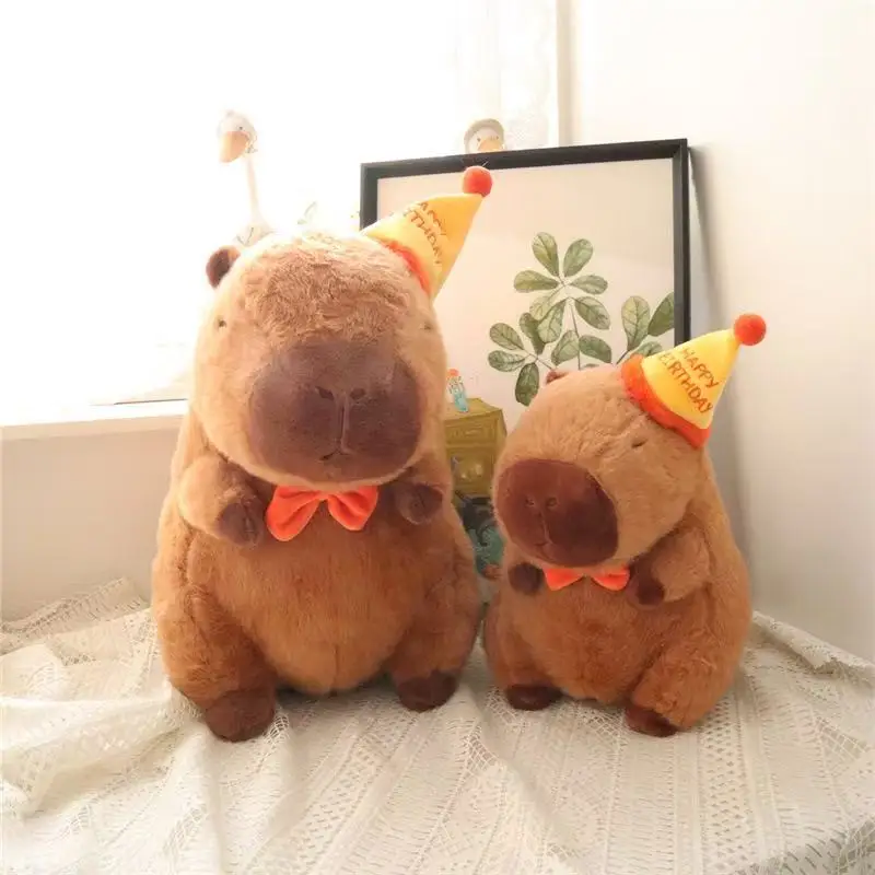 

23cm Capybara Plush Simulation Capibara Anime Fluffty Toy Cute Doll Stuffed Animals Soft Doll Plush Christmas Thanksgiving Gift