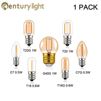 E14 E27 Led Dimmable Lamp 220V C7 T22 G40 Chandelier Night Lamp 0.5W 1W Warm white 2200K 2700K Vintage LED Filament Light Bulb