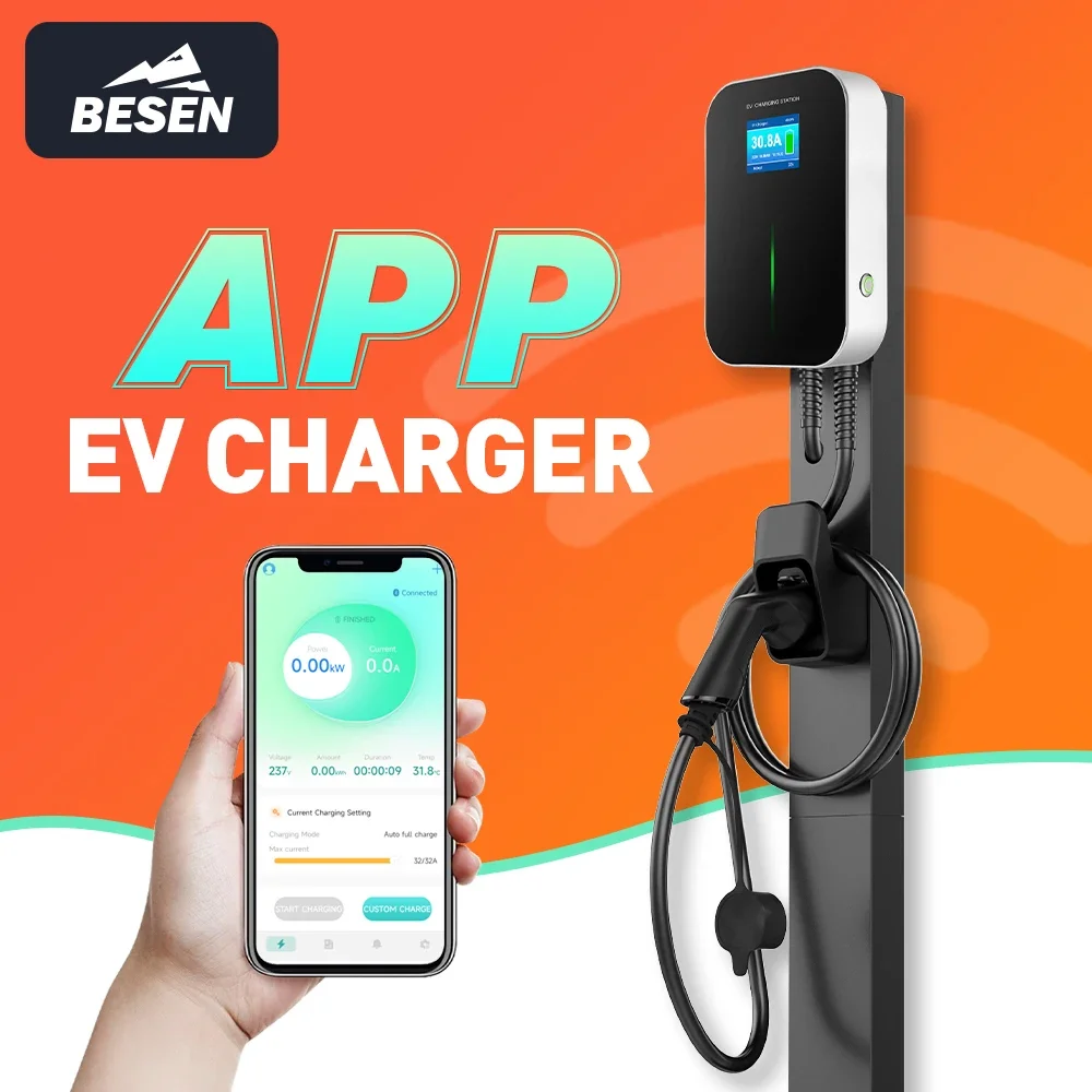 Besen 11kw 16A 3 Phase wifi wallbox ev charging electric car charger station for electric vehicle