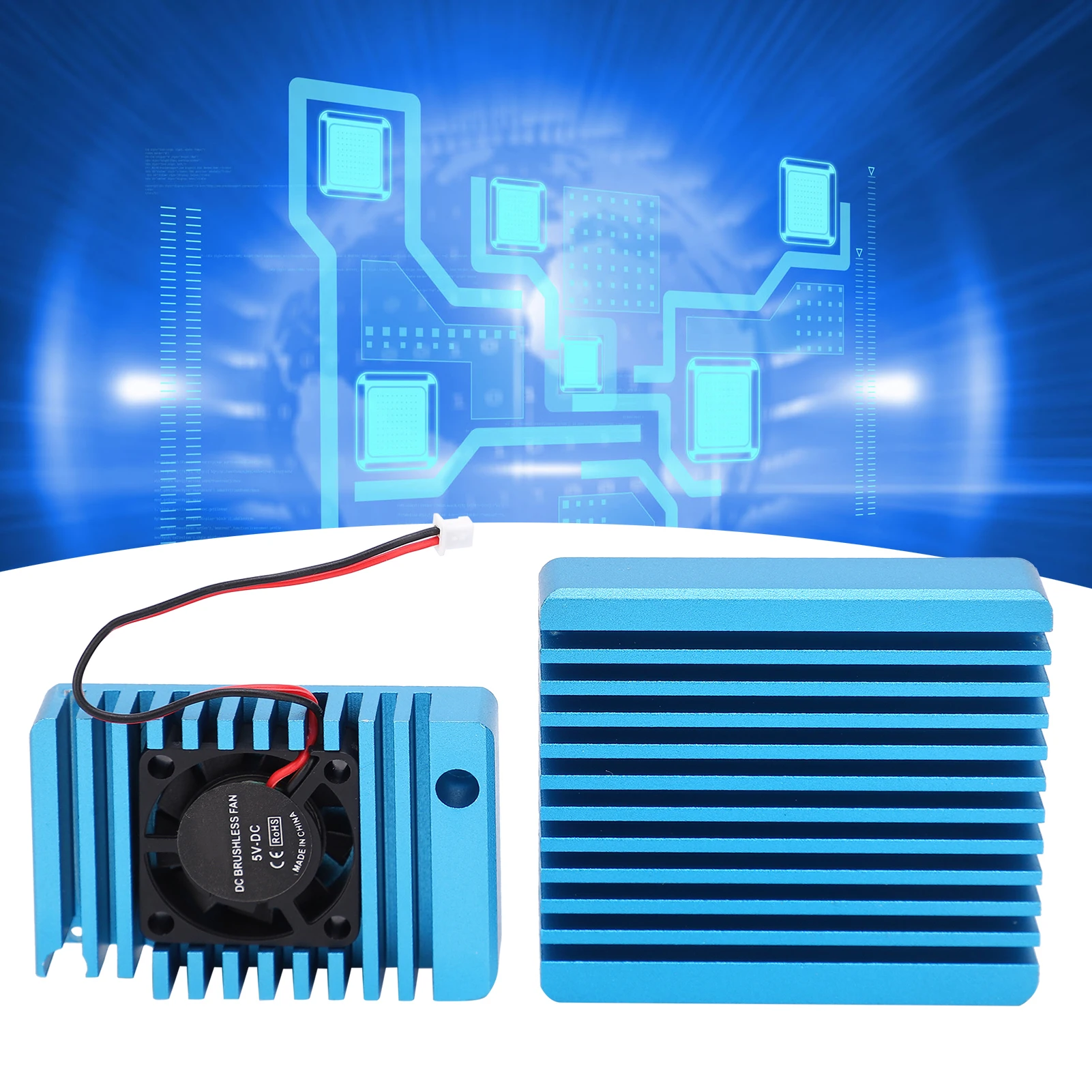 

Радиатор-охладитель Heat Fin для NanoPi R2S с мини-вентилятором, теплоотвод для NanoPi R2S, охлаждающий радиатор Heat Fin