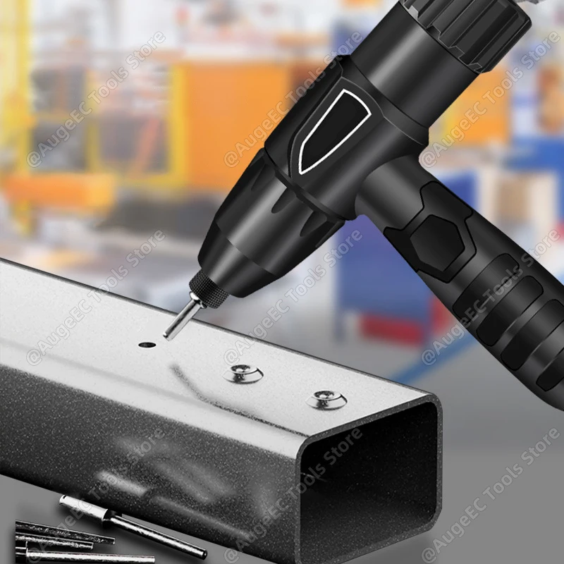 Electric rivet gun 2.4mm-4.8mm integrated without installation, rivet nut gun drill bit adapter cordless riveting tool