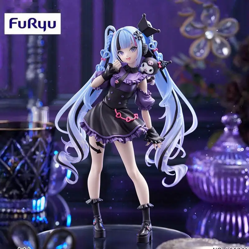 

Оригинальная фигурка FURYU Hatsune Miku Trio-Try-iT SNOW MIKU Kuromi, 21 см, аниме-модель, игрушка, подарок на день рождения