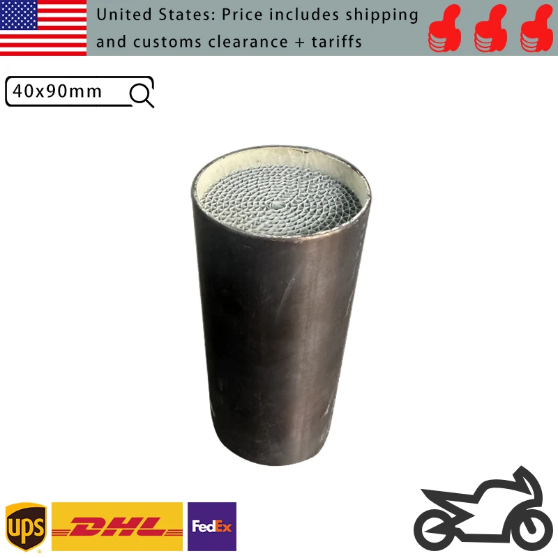 40x90mm catalyst converter motorbike EURO3 4 5 6 200cpsi motorbike engine system high quantity flow motor catalyst - Detail 1