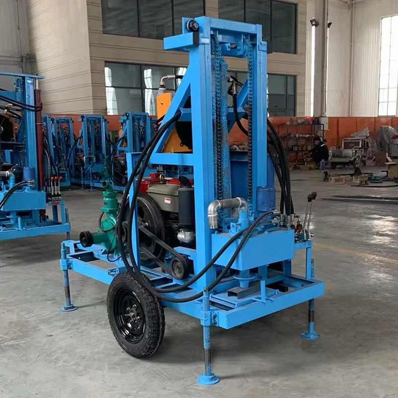 Durable 22HP Diesel Hydraulic Crawler Water Well Drilling Rig Equipped with Gearbox and Bearings for Sale From A Chinese Factory