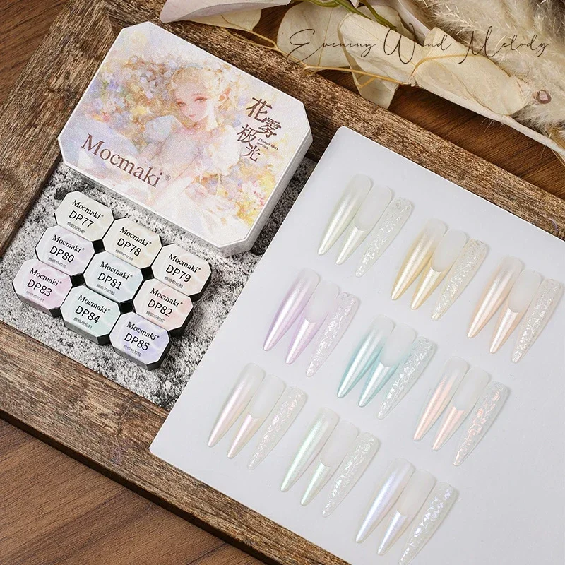 9 Kleuren Satijn Patting Gel Pat Schilderen Gel Semi Permanente Losweken UV/LED Nagellak Geen Veeg Effen gel Nagellak Voor Manicure