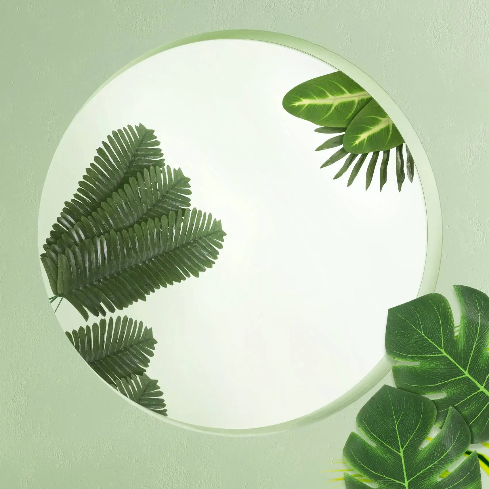 

A06RP 68 Pieces 8 Kinds Tropical Party Decorations Jungle Monstera Leaves , Artificial Palm Leaves with Faux Stem