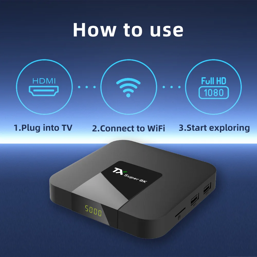 [Genuine] TX Super 8K TV box Best and Easy Android11.0 Smart TV Box 2GB+16GB UHD wifi Global Market Media Player Set Top Box