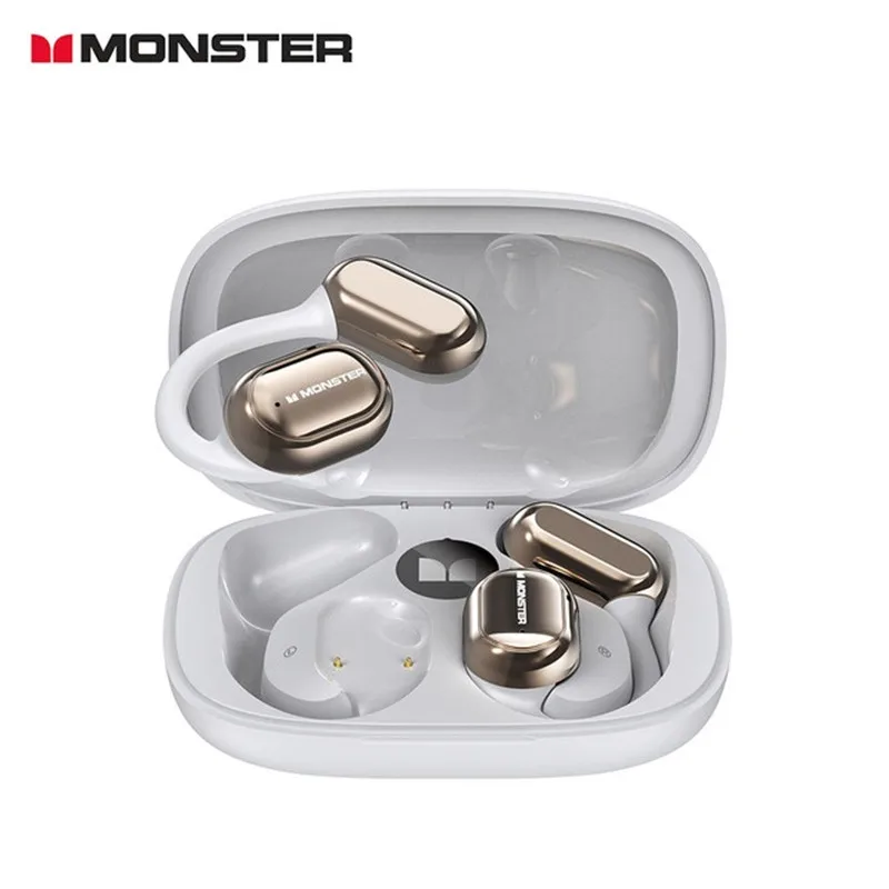 Monster Open Ear AC100 Wireless Earphones Bone Conduction Waterproof IPX5 Bluetooth 5.3 Sports Stereo Gaming Earbuds For IOS