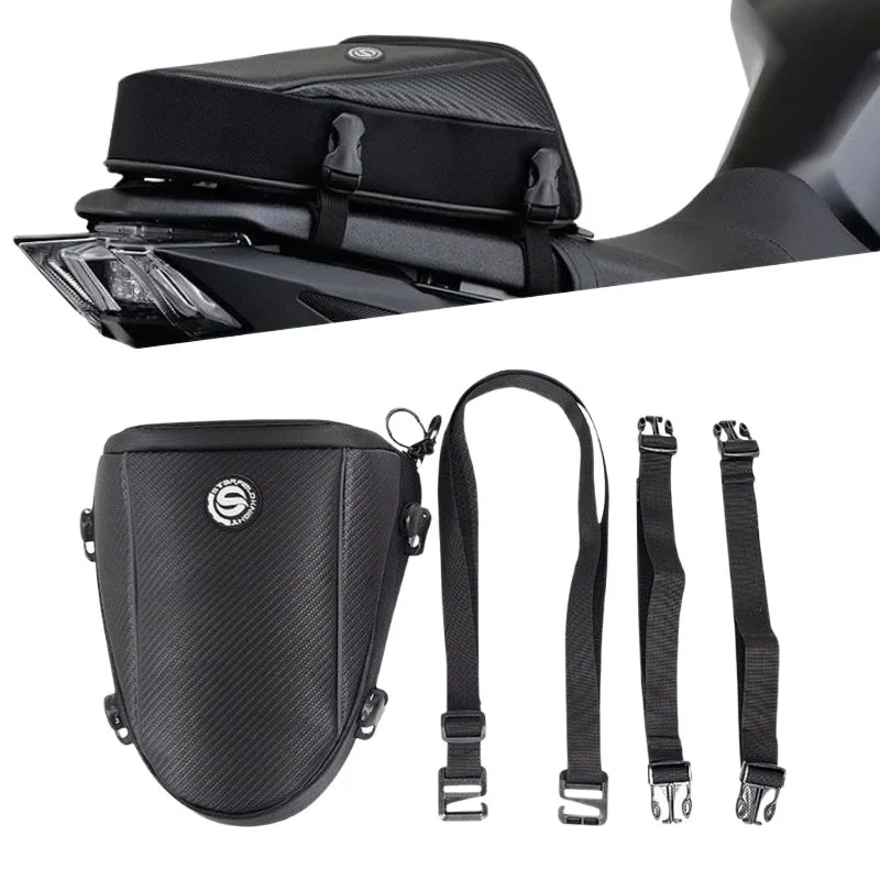 Motorbike Accessories Multifunction Motorcycle Sports Back Seat Carry Bag Tools Luggage Tail Bag Saddlebag For Motorcycle Bike image 3