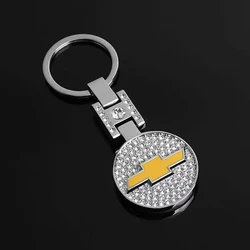 3D Car Metal Keychain for Chevrolet Camaro Trax Blazer Cavalier Onix Aveo Silverado Malibu Captiva Lacetti Key Rings Accessories