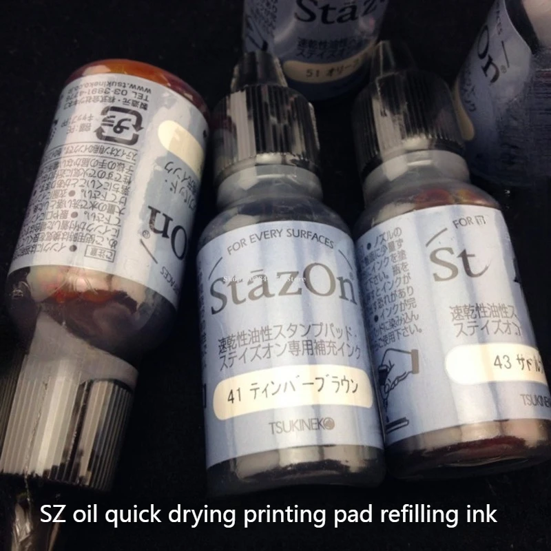 

15ml Oil-based Quick-drying Multi-functional Coating Ink Pad Is Replenished with Ink Supplementary Fluid Metal Glass Leather