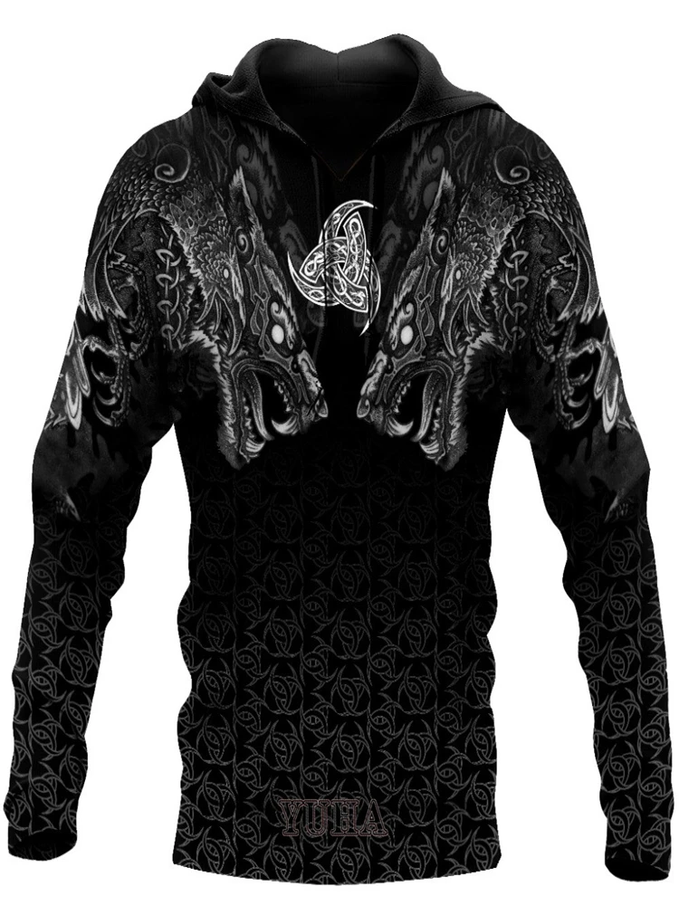 Sudadera con capucha Unisex con estampado 3D de tatuaje y mazmorra, sudadera de lujo, ropa de calle, Jersey, chaqueta informal, chándal