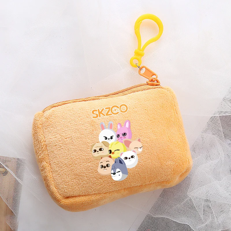 

Skzoo Кошелек для монет Аниме Квадратная сумка для наушников с принтом для женщин и девочек Кошелек на молнии для хранения денег Сумки для ключей Кошелек для фанатов Мерч Подарок