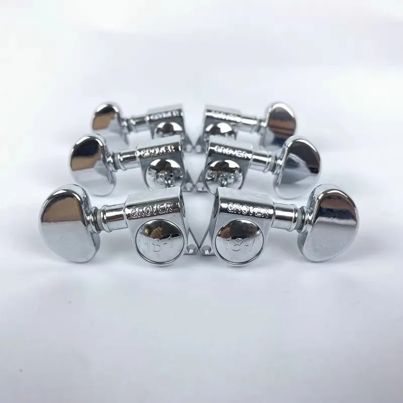 L3R3 Chrome Korea Made 10mm Machines Heads for Guitar Tuner Keys One Set 6 Pieces Tunning  Pegs