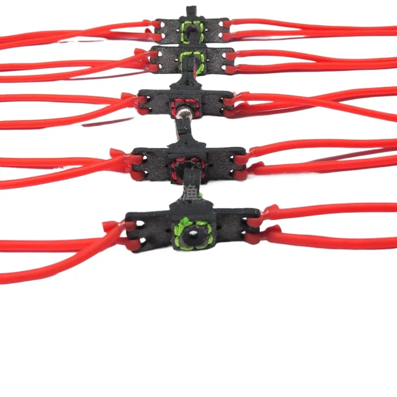 1636 T Type Magnetic  4 Strand Round Natural Latex Elastic Band Built-in 3mm Fixed Beads Cold Resistant DIY Elastic Parts