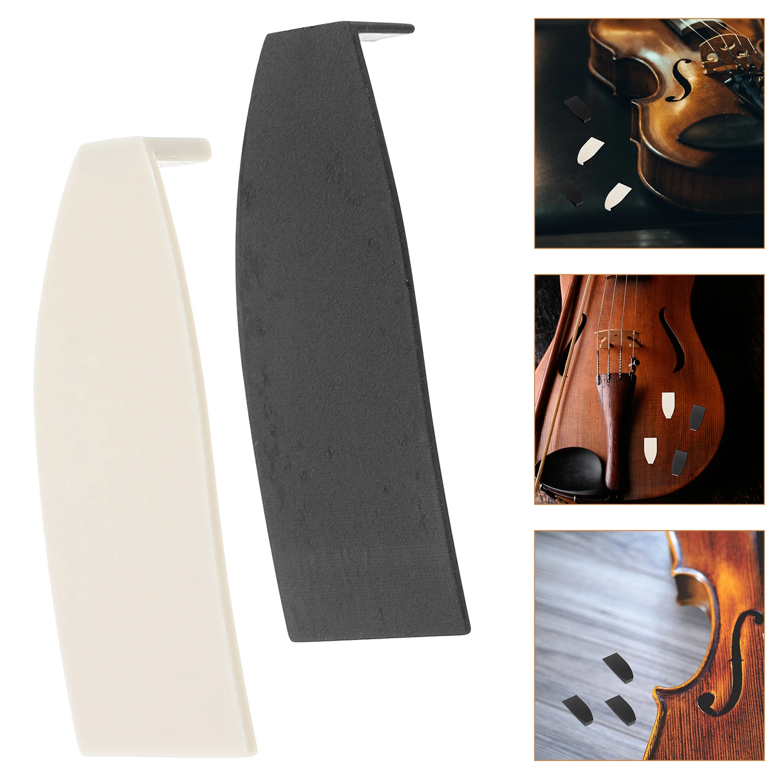 

6pcs Bow Tips Plastic Replacement Cushions For Bass Bows Durable Lining Accessories Bow Pads Stringed Instrument Fittings