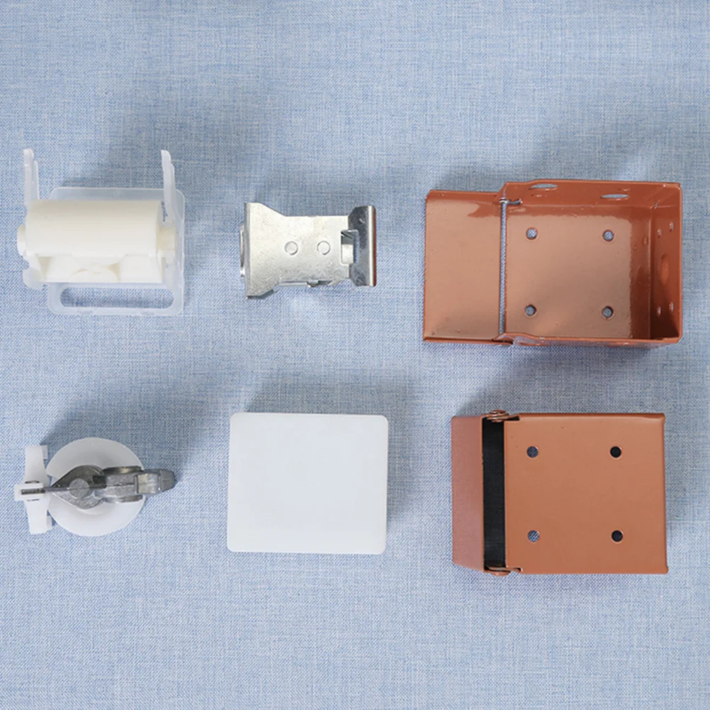 

4pcs Curtain Mounting Bracket Heavy Duty Roller Blind Fixing Accessories For Home Office Window Treatment Track Installation