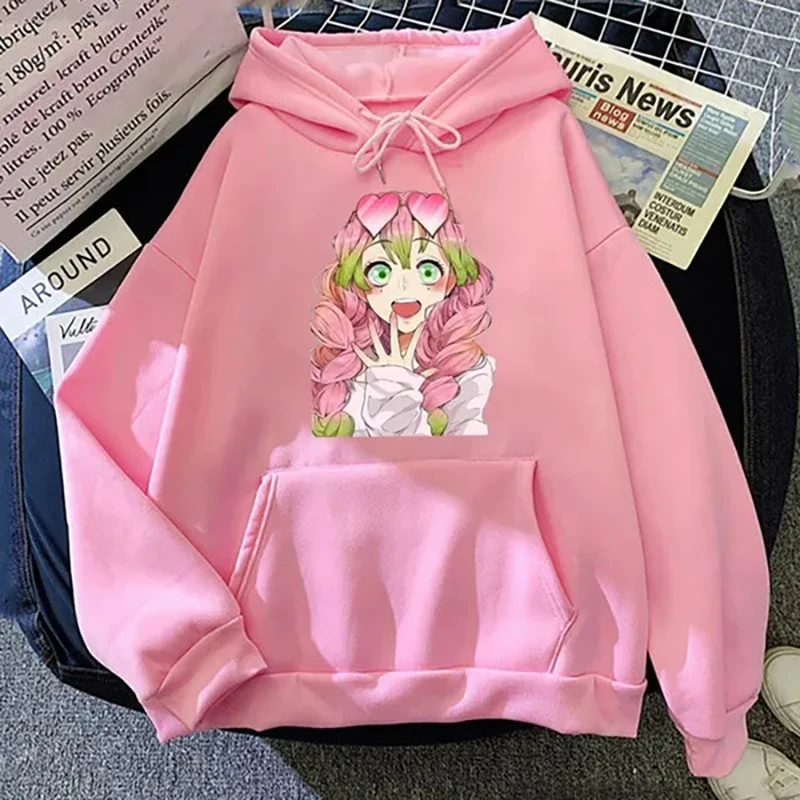 New Hoodie Cute Kanroji Mitsuri Graphic Print Pullover Women Streetwear Fashion Anime Hooded