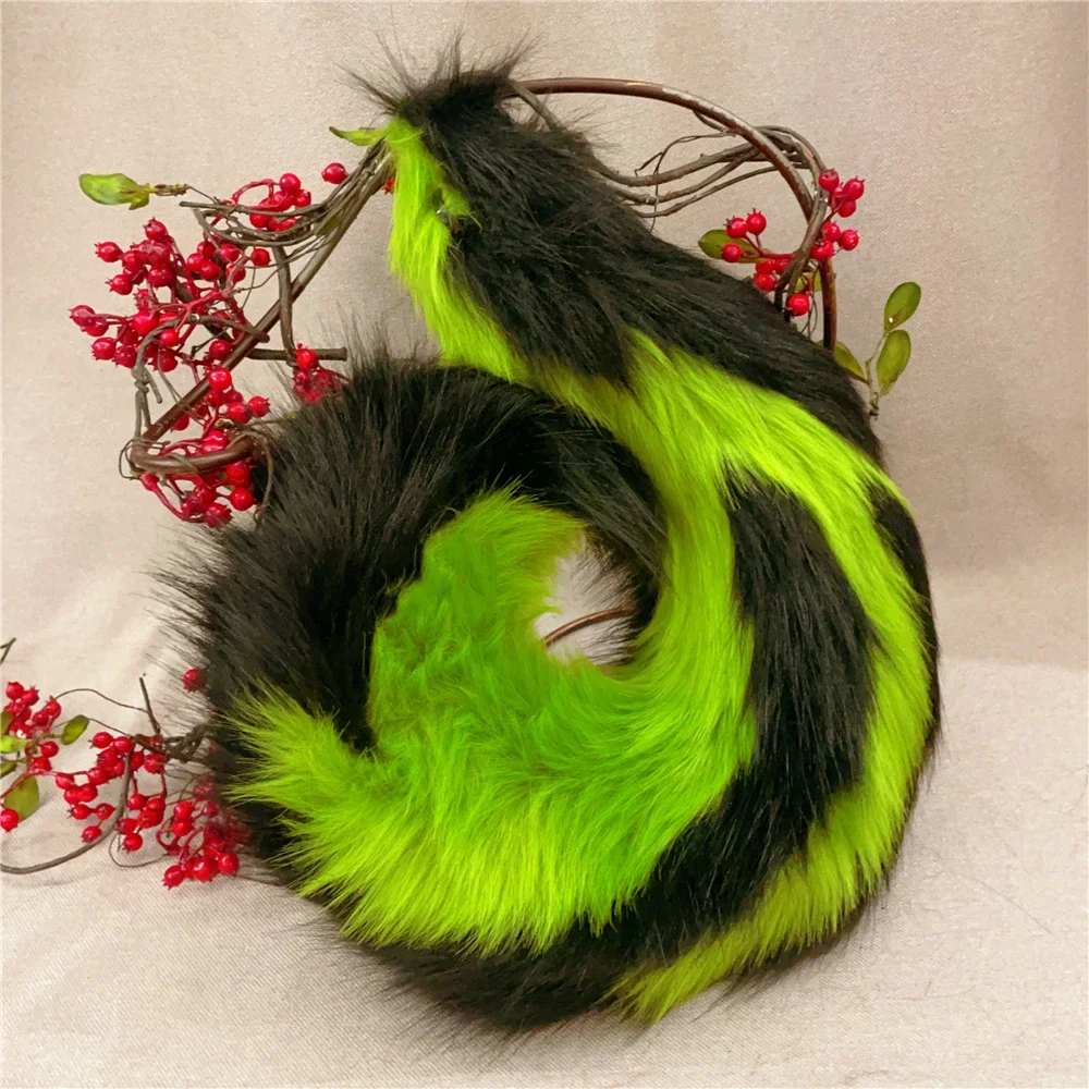 ที่คาดผมหูพับสุนัขชิบะอินุสีเขียวดำ ทำมือ พร้อมหาง สำหรับงานปาร์ตี้ เกม ฮาโลวีน คริสต์มาส คอสเพลย์