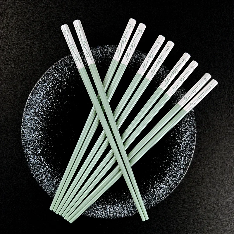 5 Pair Purple Reusable Chopsticks 24cm Chinese Chopstick Tableware Korean Japanese Sushi Chop Sticks Set Kitchen Accessories