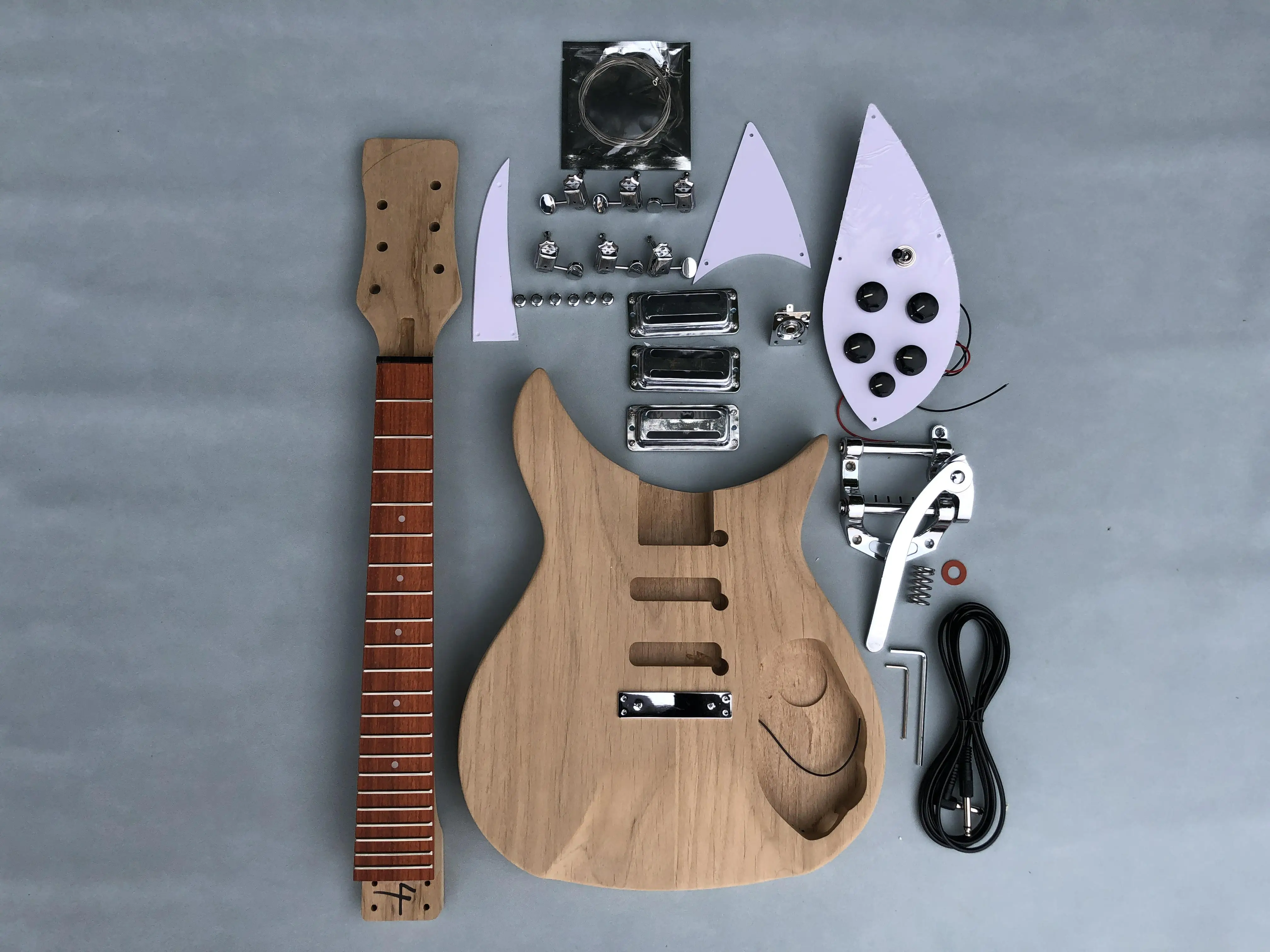 DIY 325-Electric Guitar Kits Mahogany Body and Neck Rosewood Fingerboard Semi-Finished Standard,In Stock, Fast Shipping