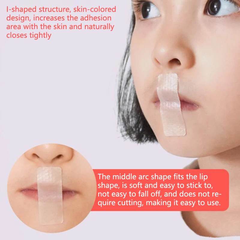 Stiker Anti mendengkur untuk anak dan dewasa, 30 lembar koreksi pernapasan bibir hidung memperbaiki tambalan untuk anak-anak dewasa malam tidur mulut stiker Orthosis