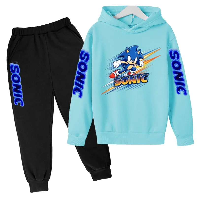 Kinder-Hoodies für Herbst und Winter, Herren- und Damenmodelle, Alter 3-12, Cartoon-Anime-Katzen-Kleidung, Langarmshirt+Hosen-Set – Detail 12