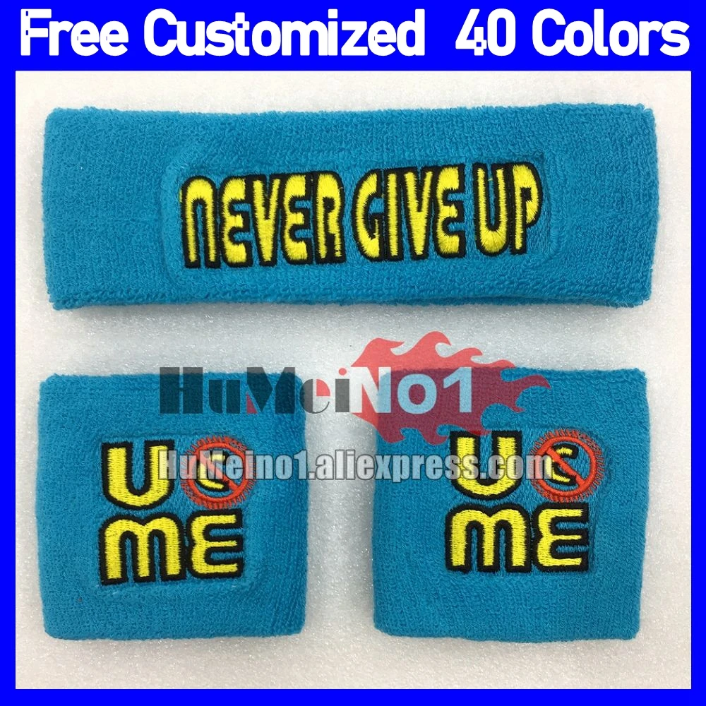 Cotton Embroidery Wrist Sweatband Tennis Wrestling Sport Wristband Volleyball Gym Wrist Brace Support Sweat Band Towel Bracelet