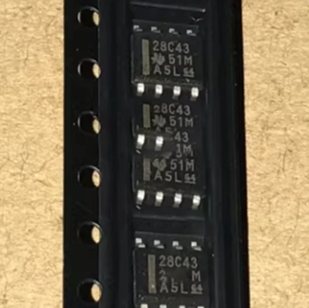 UCC28C43DR DGKR, UCC28C44DR DGKR. Normal 8-pin version, small 8-pin version. Both available in SOP and MSOP packages.