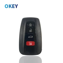 Okey – coque de clé télécommande intelligente, étui de remplacement pour Toyota PRUIS CAMRY 2016 2017 2018 RAV4 2019 Fob