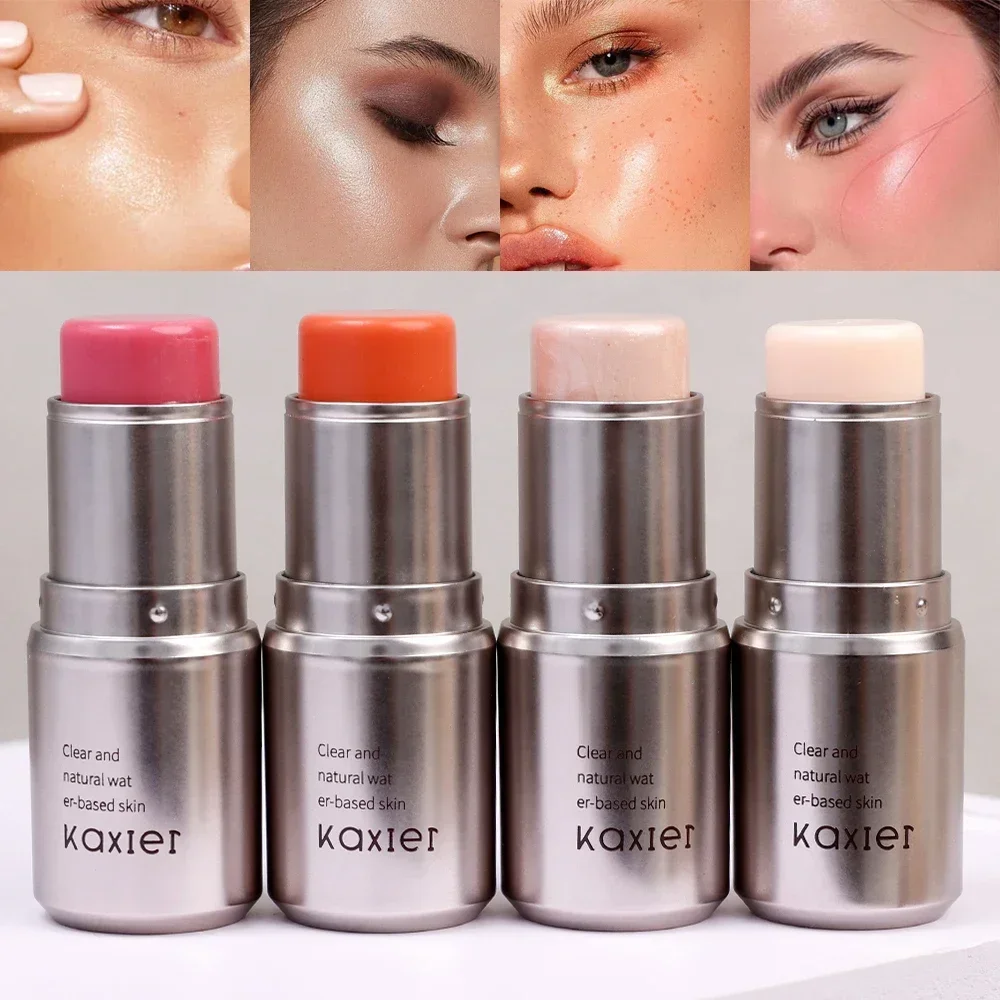 Waterproof Shimmer Face Highlighter Blush Stick Glitter Corrector Contour Illuminator Rouge Stick Brighten Cream Makeup Cosmetic