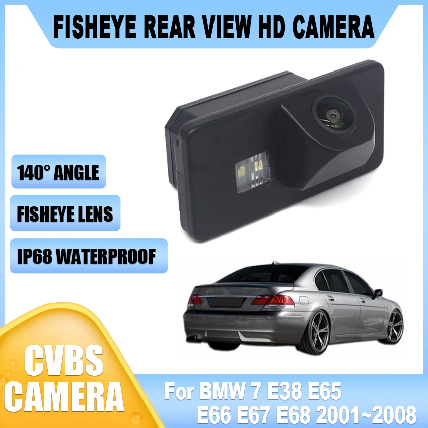 

Rear View Reverse Camera CCD Night Vision Back up license plate camera For BMW 7 E38 E65 E66 E67 E68 2001~2005 2006 2007 2008