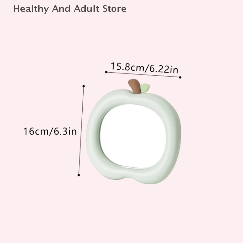 Ins Decorative Mirror Apple Shape Makeup Mirror Desktop Cosmetic Mirrors For Bedroom Dormitory Desk Accessories Home Decor