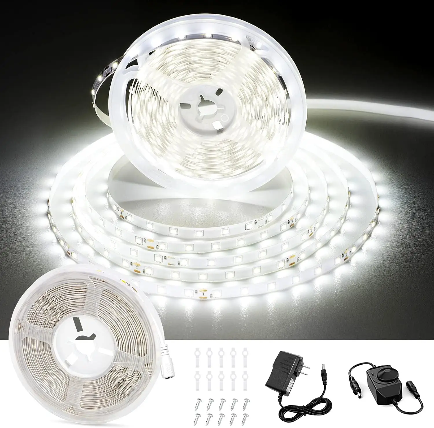 White LED Strip Light, CT Capetronix LED Light Strip White, Daylight Bright LED Tape Light, for Bedroom, Kitchen, Closet, Under 