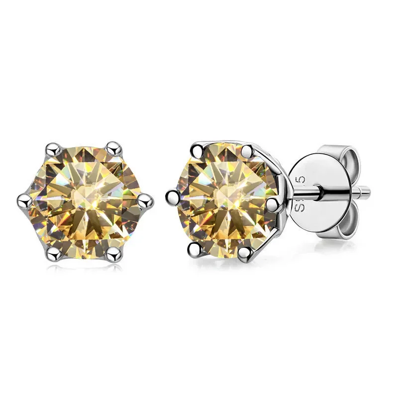 Echte 1 CT D Farbe Moissanit Ohrstecker für Frauen Top Qualität 925 Sterling Silber Funkelnder Hochzeitsschmuck – Detail 8
