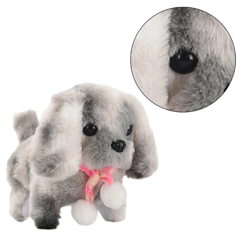 Juguete peluche 77HD, lindo perro eléctrico que camina ladrando, juguete peluche para niños