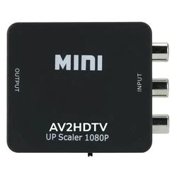 HD-compatible to AV RCA Adapter AV to HD Converter RCA AV/CVSB L/R Video Composite AV Scaler Converter For PC HDTV Projector