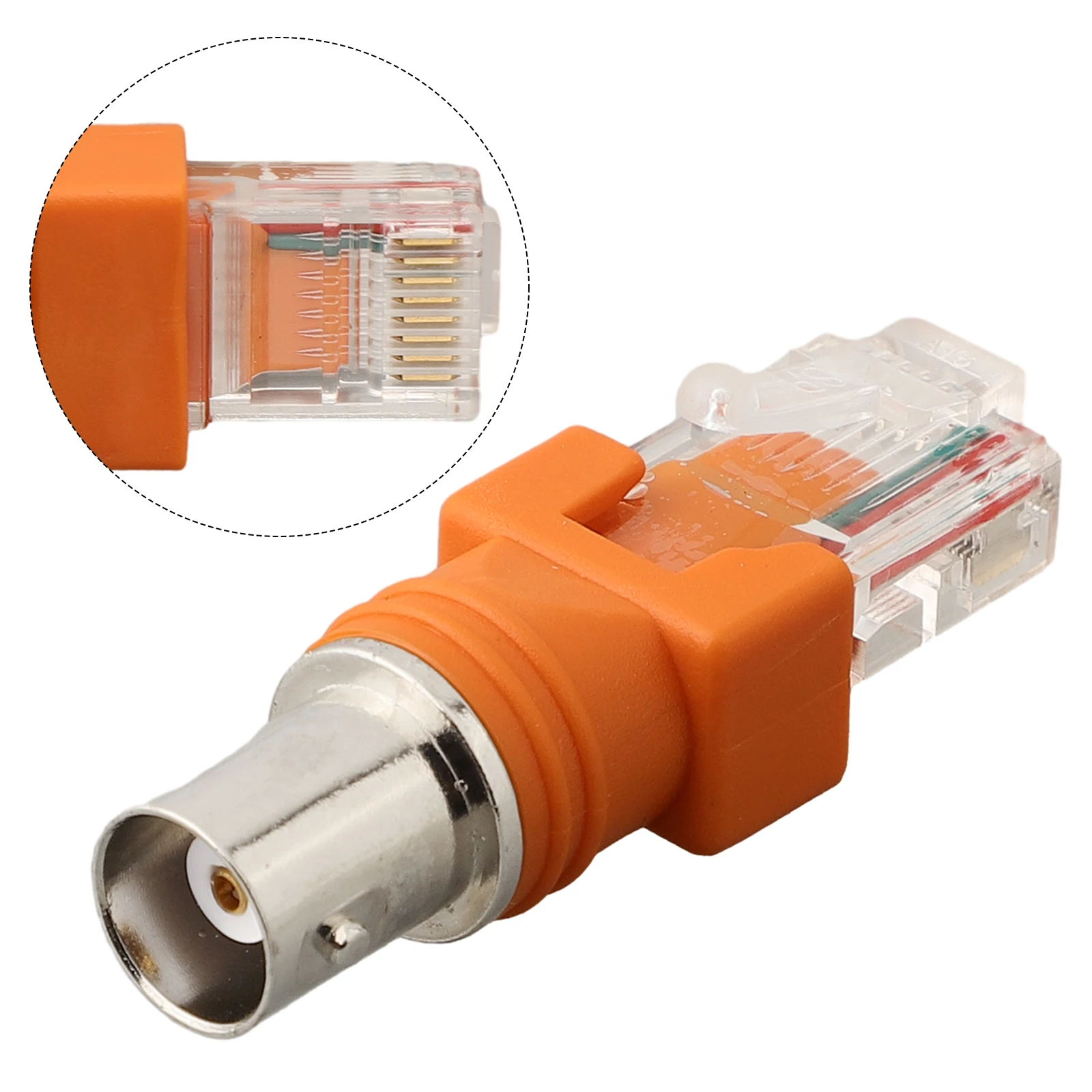 Fine BNC-RJ45 Adapter BNC-RJ45 Adapter Abrasion Resistance Pluggable Installation Scratch Resistance Protect Joint