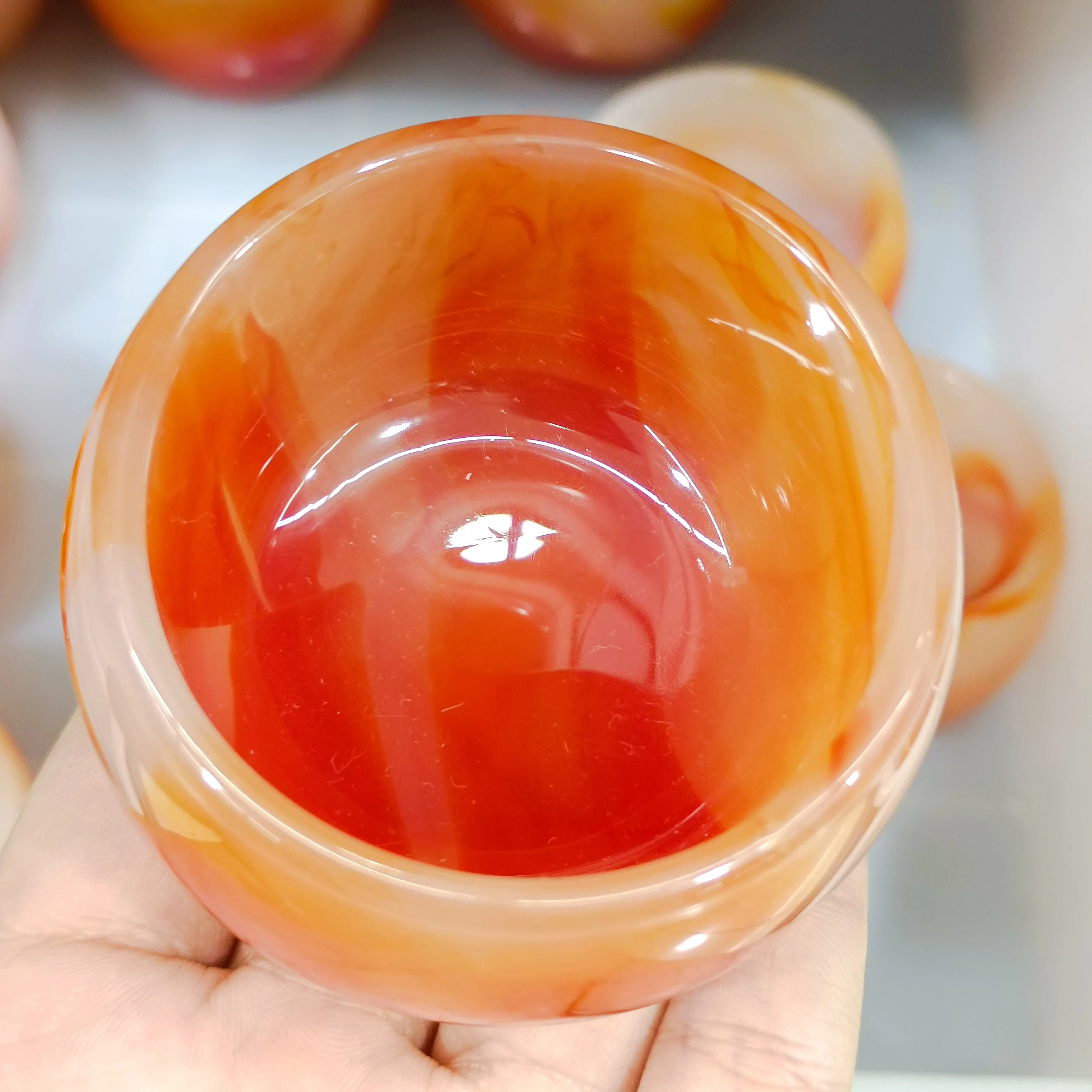 6-7cm 1pc Natural Crystals Agate Bowl Agate wine glass quartz cup Home Decoration Stones Minerals Healing household items