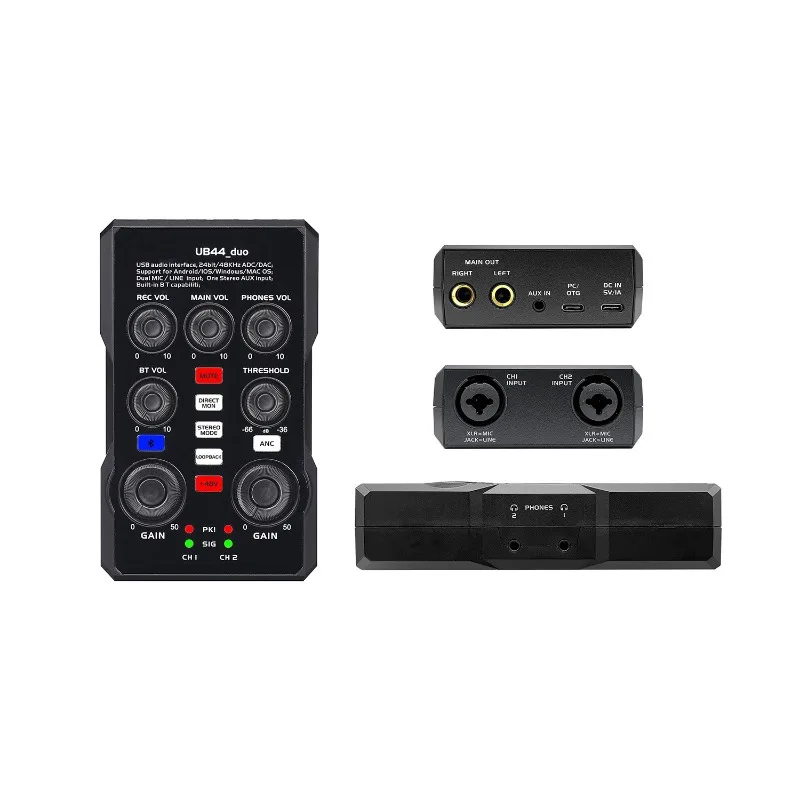 مضيف البث المباشر للعب والغناء آلة موسيقية احترافية بطاقة صوت خارجية تسجيل الكمبيوتر الغناء ليف