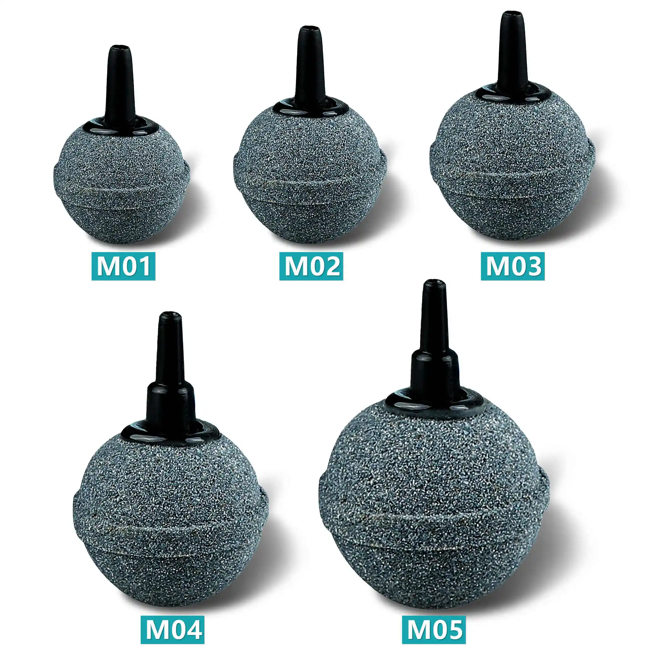 Round Air Stone Mineral Bubble Diffuser Hydroponic Oxygen Aerator Air Pump Accessories for Fish Tank Aquarium Pump