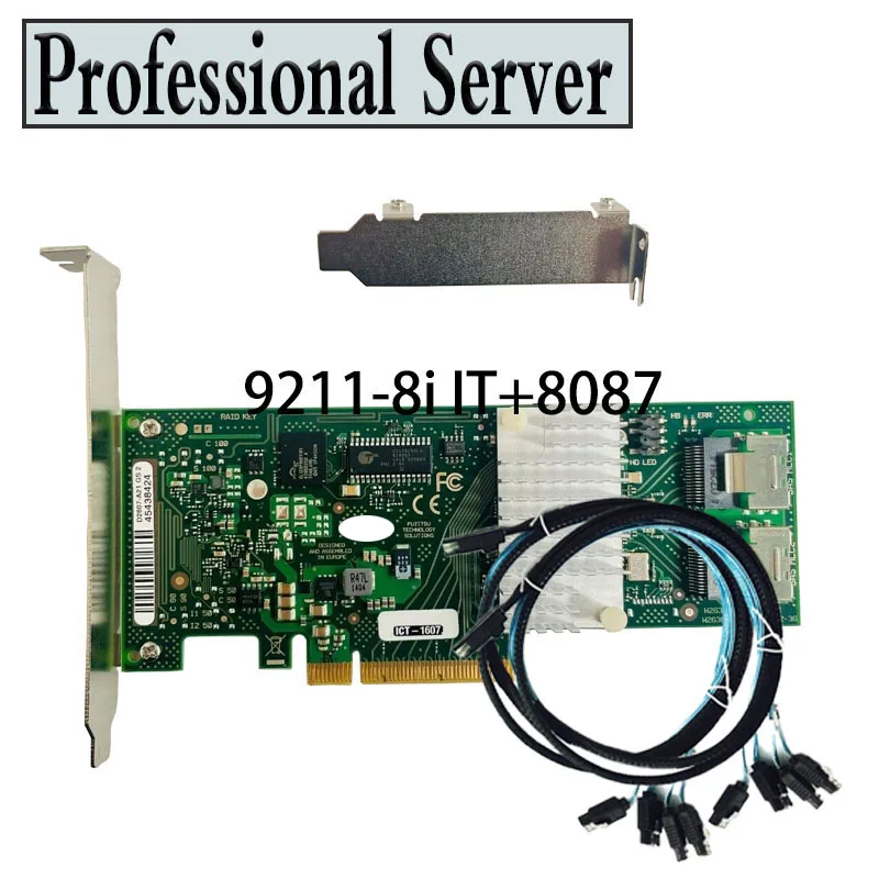 

LSI 9211-8i = D2607-A21 RAID Controller Card SAS FW:P20 IT Mode PCIe Expander Card For ZFS FreeNAS unRAID + 2*SFF8087 SATA Cable