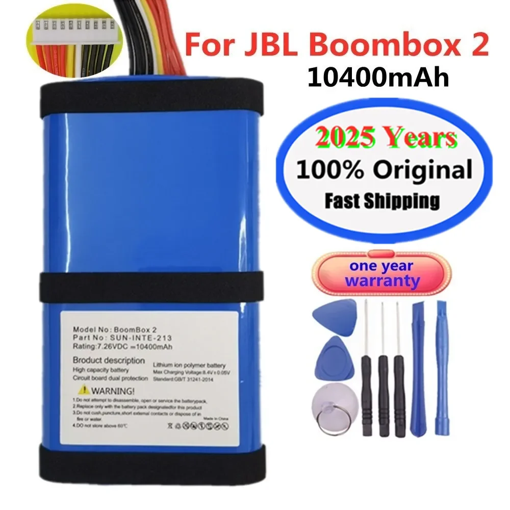 2025 Years Boombox2 Original Battery For JBL Boombox 2 Wireless Bluetooth Audio Battery Bateria 10400mAh + Tools