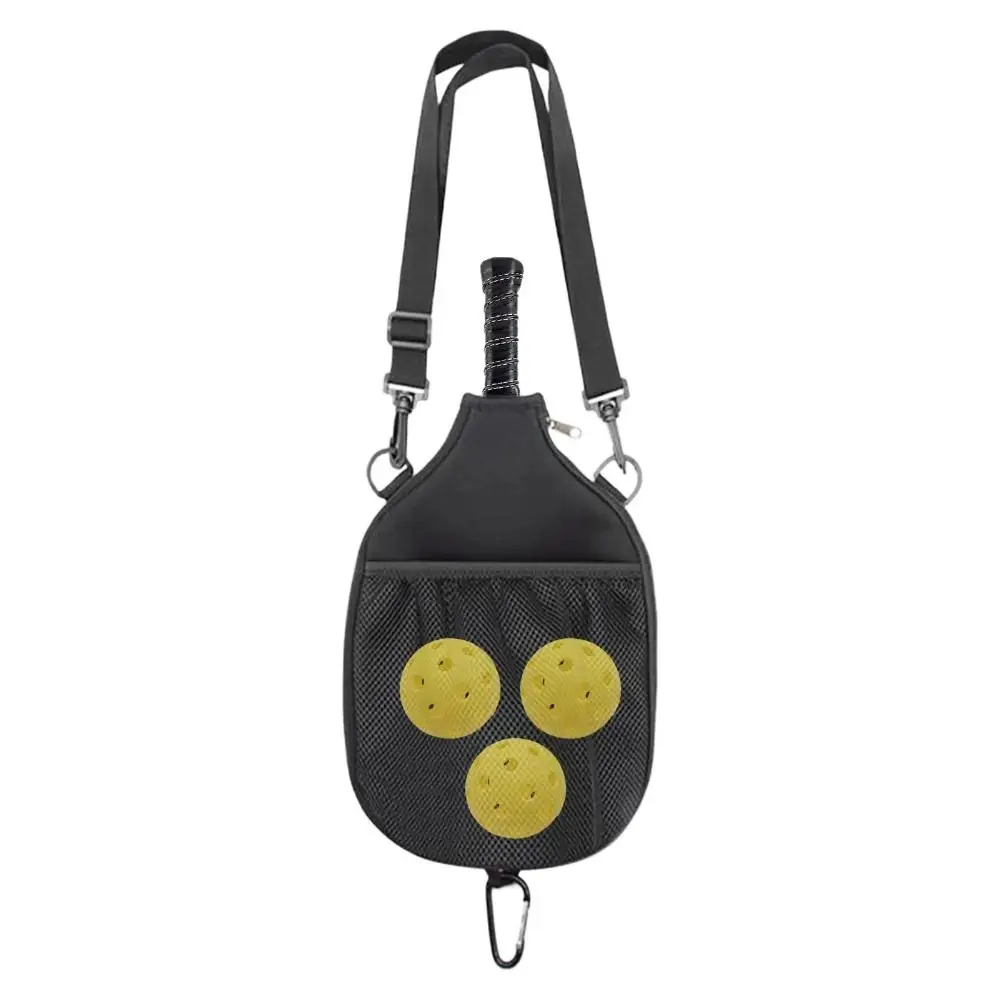 

Large Capacity Pickleball Crossbody Bag Waterproof Zipper Closure Pickleball Paddle Cover Professional Adjustable Strap