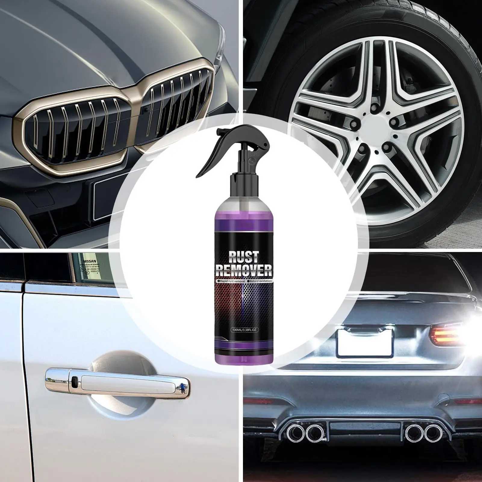 Rust Dissolver For Metal 100ml Removal Cleaning Spray Rust Removal Spray For Beginners Family Automotive Interior Truck SUVs