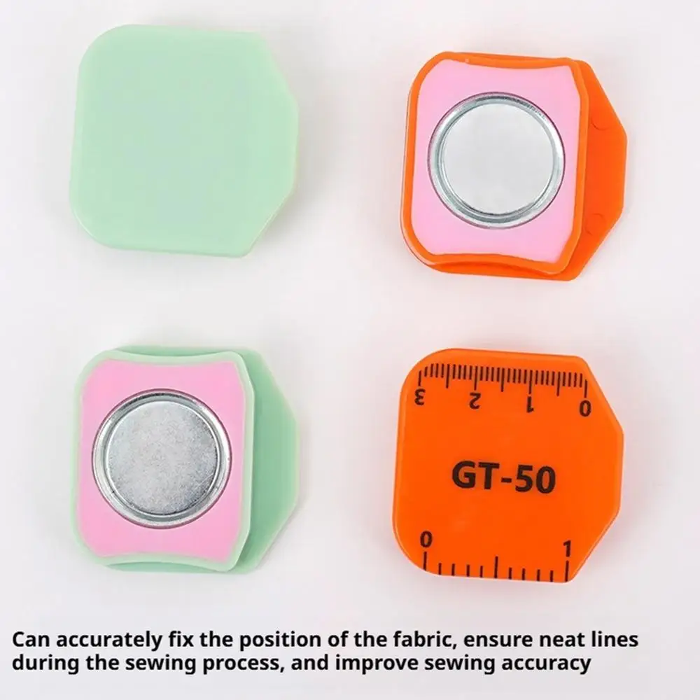 Anti-Slip Grip Sewing Magnetic Seam Guide Anti-Curling Locking Sewing Ruler DIY Crafts With Scale Magnetic Seam Guide