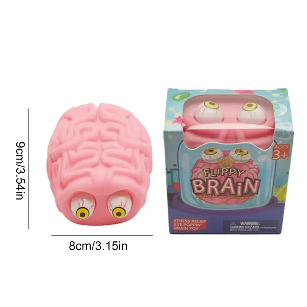 Brain Squishy Eye Popping Squeeze Toy Sensory Play Anti-Stress Fidget Toys Pops Out Eyes Doll Stress Relief Venting Joking Toys